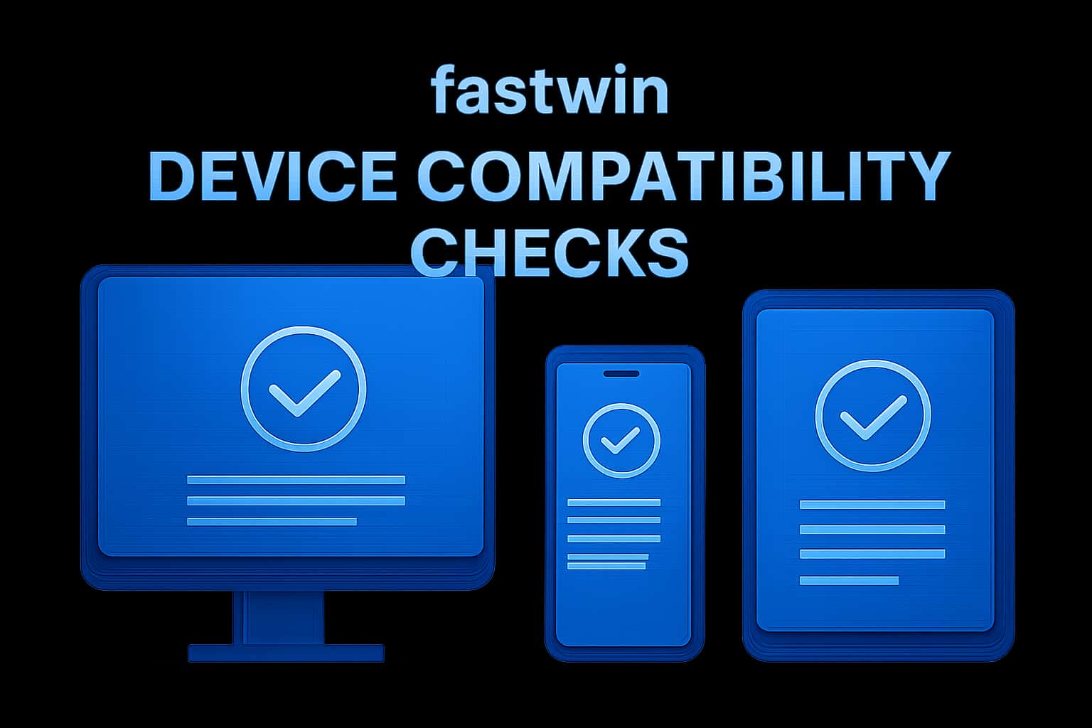 An informative scene detailing device compatibility with fastwin, featuring the title prominently.