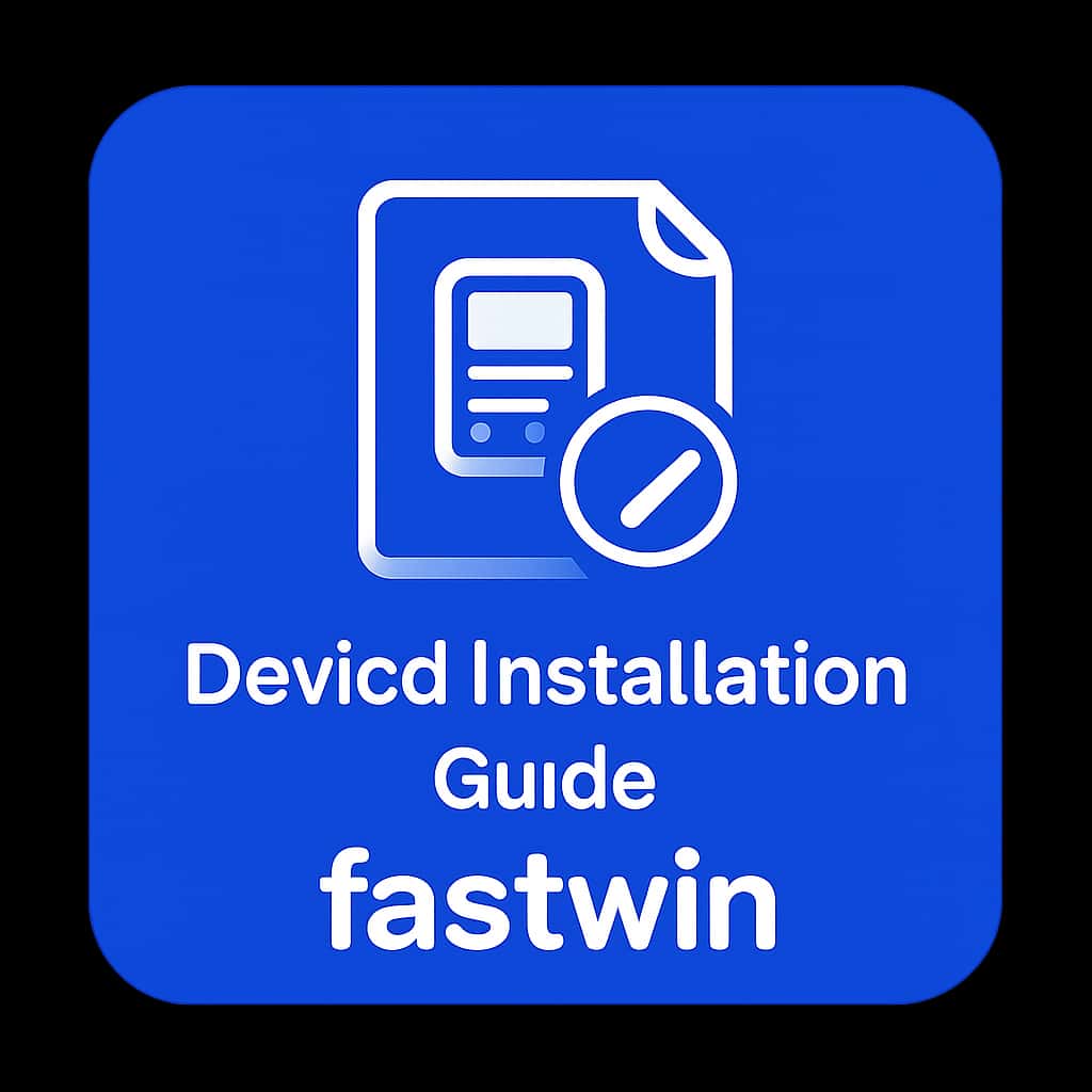 An icon representing the Device Installation Guide for fastwin.