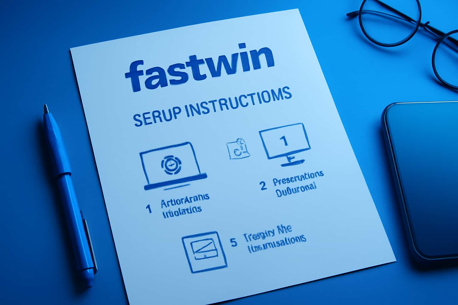 An informational scene related to fastwin setup instructions.