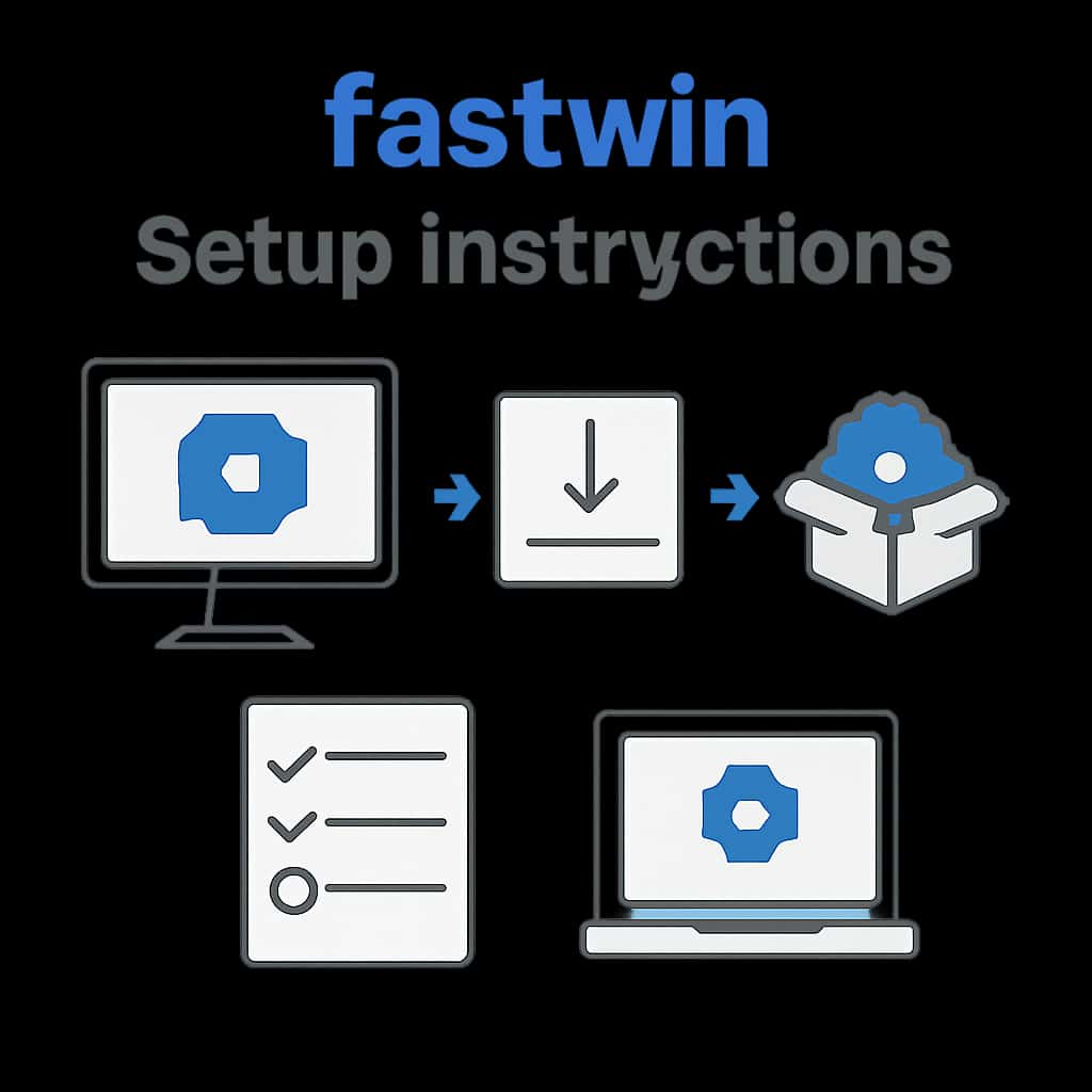 Illustration explaining the fastwin installation process.