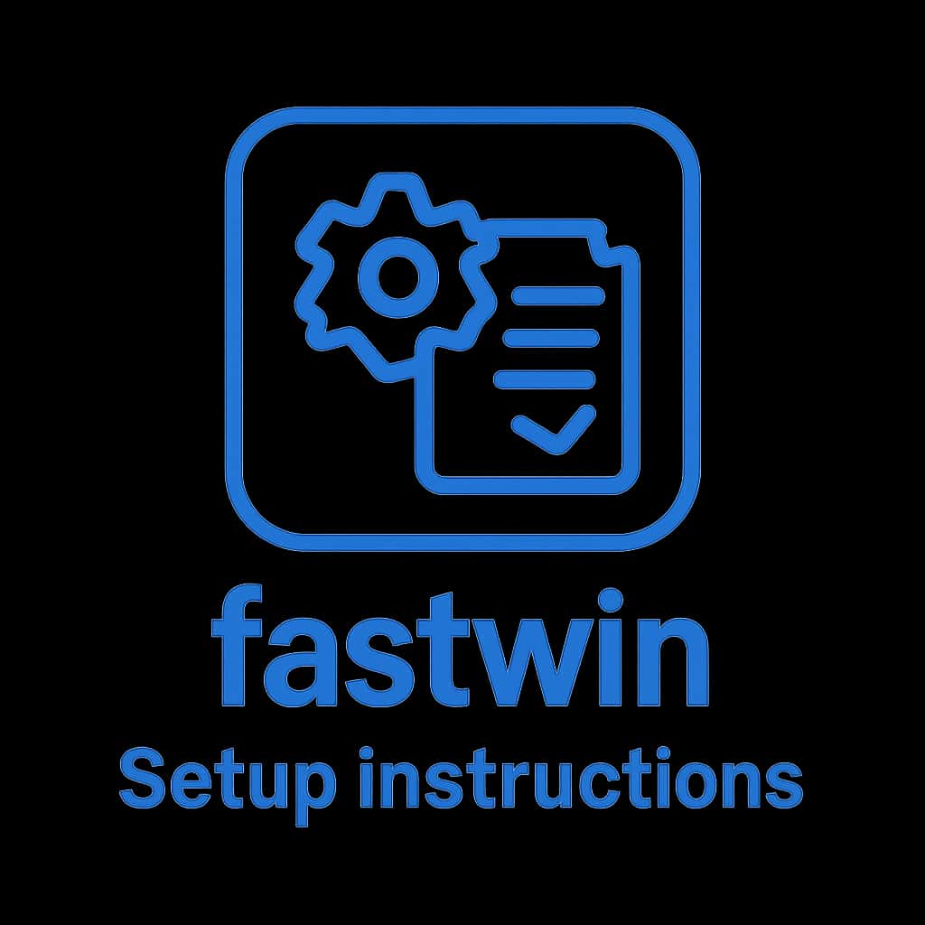 Icon representing fastwin setup instructions.