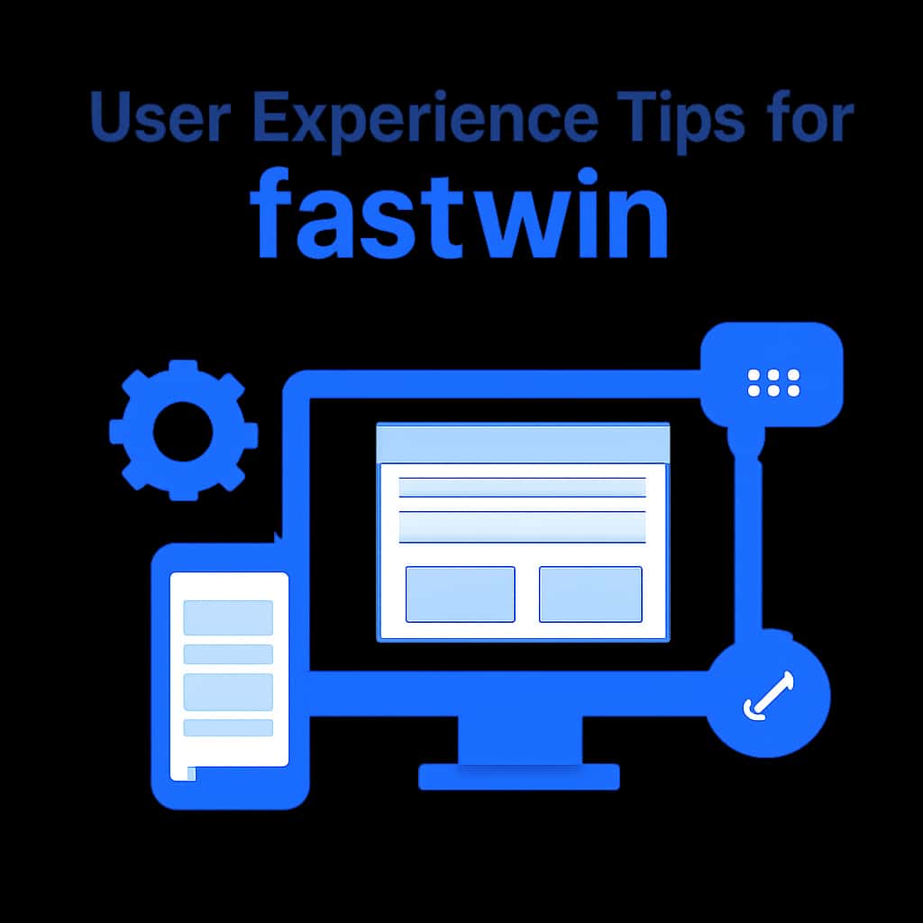 Diagram illustrating user experience steps for fastwin.