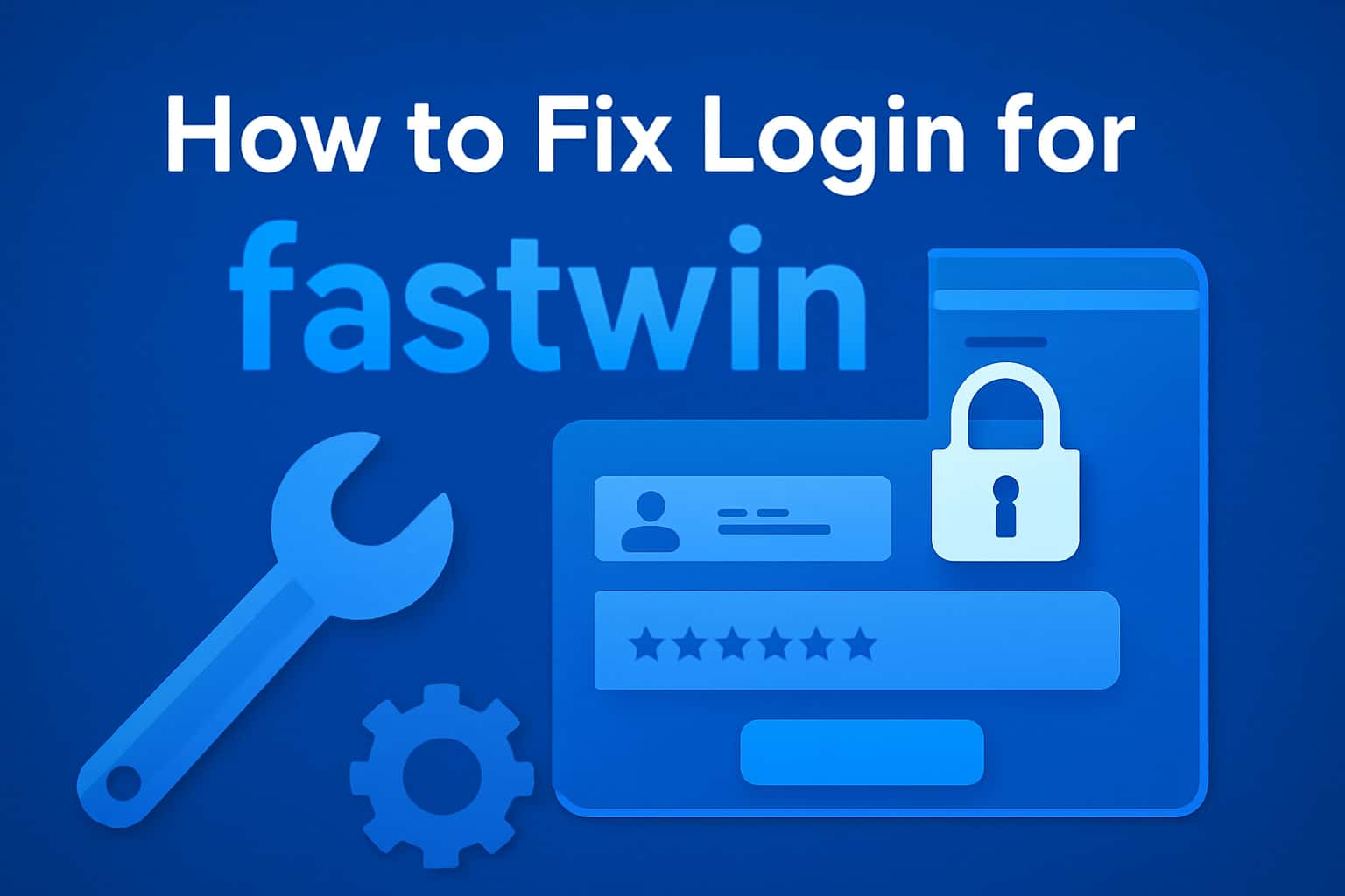 An informative visual representation about fixing login issues for fastwin.