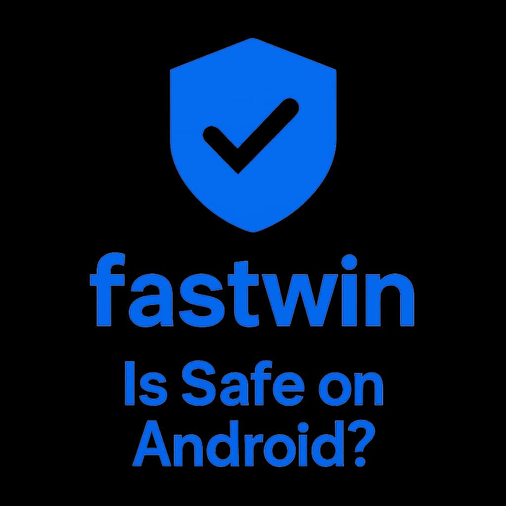 A badge illustrating the safety of fastwin on Android.