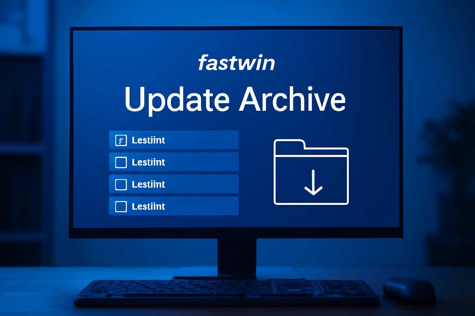 An educational scene with emphasis on fastwin Update Archive features.